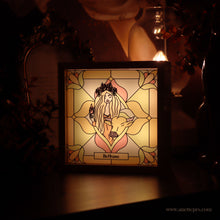 Load image into Gallery viewer, Beltane Stained Glass Desk Lamp - Wheel of the Year - Artisan & Boutique Home Decor - LIMITED QUANTITY