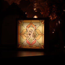 Load image into Gallery viewer, Imbolc Stained Glass Desk Lamp - Wheel of the Year - Artisan & Boutique Home Decor - LIMITED QUANTITY