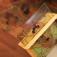 Load image into Gallery viewer, Litha Stained Glass Desk Lamp - Wheel of the Year - Artisan & Boutique Home Decor - LIMITED QUANTITY