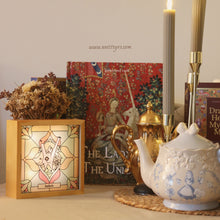 Load image into Gallery viewer, Litha Stained Glass Desk Lamp - Wheel of the Year - Artisan & Boutique Home Decor - LIMITED QUANTITY