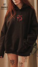 Load image into Gallery viewer, Axe, Sword, Flail Embroidered Hoodie - White Thread Variant