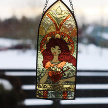 Load image into Gallery viewer, Our Lady of Sorrows - Stained Glass Hangable Home Decor