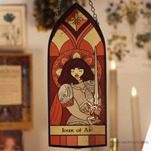 Load image into Gallery viewer, Joan of Arc - Stained Glass Hangable Home Decor
