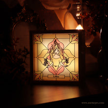 Load image into Gallery viewer, Litha Stained Glass Desk Lamp - Wheel of the Year - Artisan & Boutique Home Decor - LIMITED QUANTITY