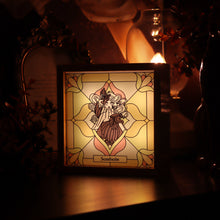 Load image into Gallery viewer, Samhain Stained Glass Desk Lamp - Wheel of the Year - Artisan & Boutique Home Decor - LIMITED QUANTITY