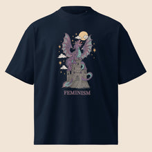 Load image into Gallery viewer, Feminism Dragon Oversized Organic Cotton T-Shirt