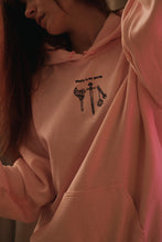 Load image into Gallery viewer, 'Whats in My Purse' Medieval Weapons Embroidered Hoodie - Axe, Sword, Flail - Black Thread Variant