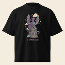 Load image into Gallery viewer, Feminism Dragon Oversized Organic Cotton T-Shirt
