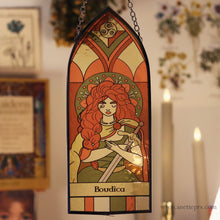 Load image into Gallery viewer, Boudica - Stained Glass Hangable Home Decor
