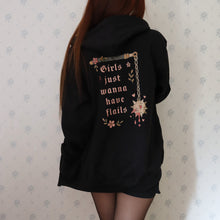Load image into Gallery viewer, Girls Just Wanna Have Flails Zipper Hoodie
