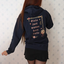Load image into Gallery viewer, Girls Just Wanna Have Flails Zipper Hoodie
