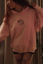 Load image into Gallery viewer, Axe, Sword, Flail Embroidered Hoodie - Black Thread Variant
