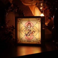 Load image into Gallery viewer, Mabon Stained Glass Desk Lamp - Wheel of the Year - Artisan &amp; Boutique Home Decor - LIMITED QUANTITY
