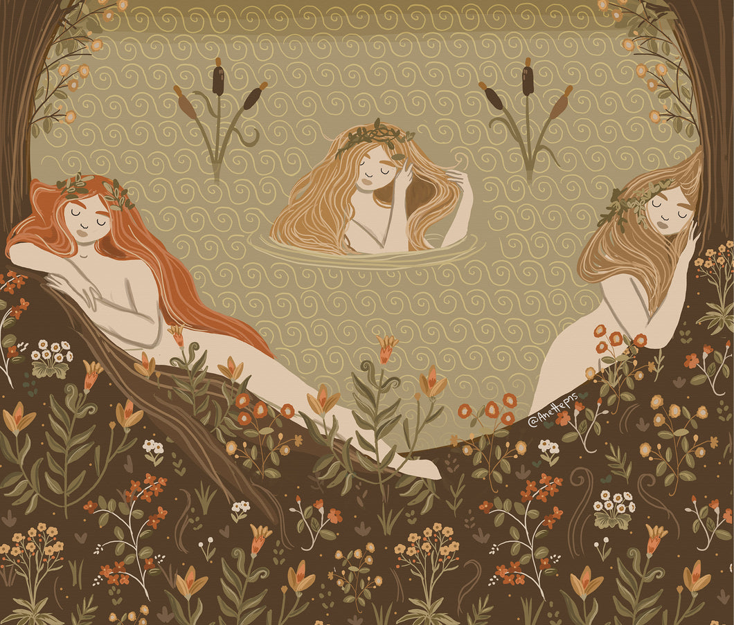 Nymphs Tapestry Digital Print