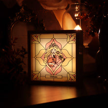 Load image into Gallery viewer, Ostara Stained Glass Desk Lamp - Wheel of the Year - Artisan &amp; Boutique Home Decor - LIMITED QUANTITY
