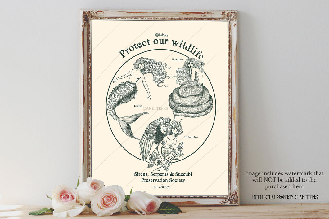 Protect our Wildlife Art Print