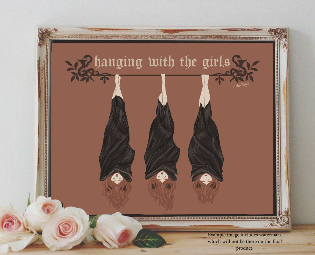 Hanging with the Girls Art Print
