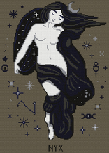 Load image into Gallery viewer, Goddess Cross Stitch Pattern Pack Digital Download File - Artemis Hecate Nyx - Personal Use Only!
