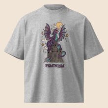 Load image into Gallery viewer, Feminism Dragon Oversized Organic Cotton T-Shirt

