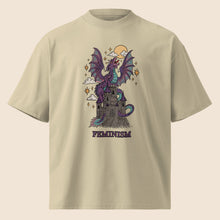 Load image into Gallery viewer, Feminism Dragon Oversized Organic Cotton T-Shirt
