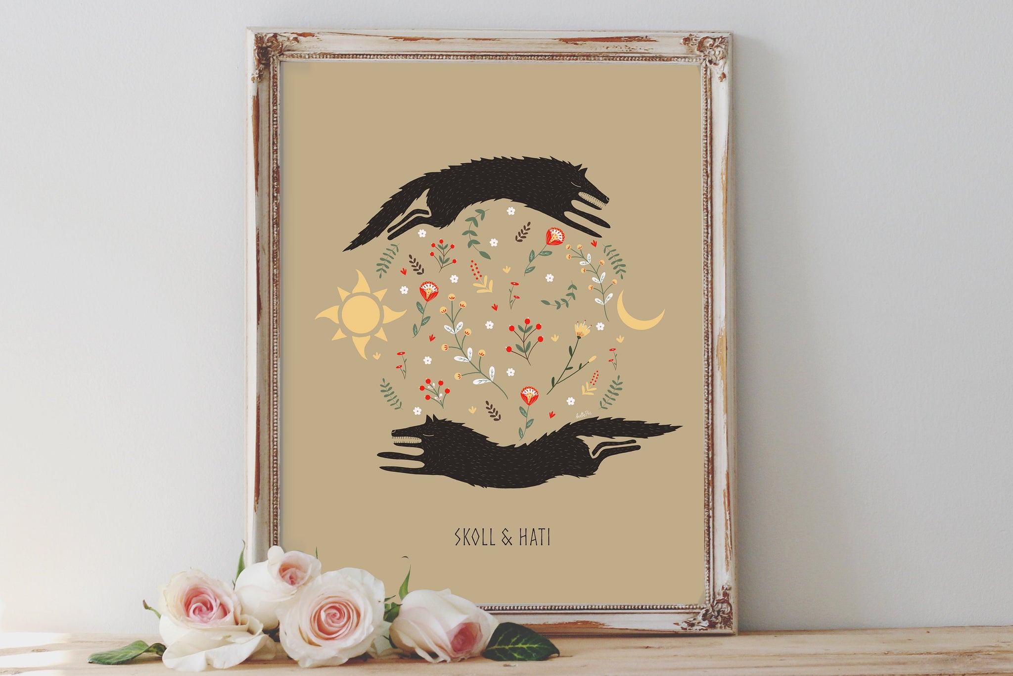 Skoll and Hati Art Print – anetteprs