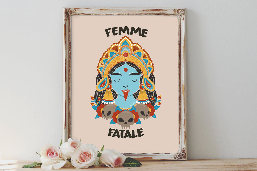 Kali Femme Fatale Art Print