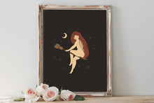 Load image into Gallery viewer, Witch Flying on a Broomstick Art Print
