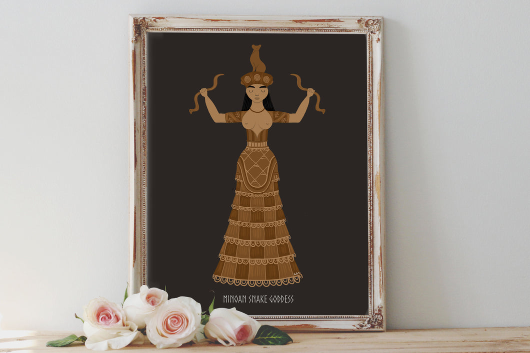 Minoan Snake Goddess Art Print