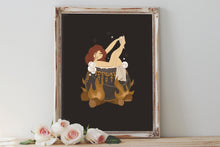 Load image into Gallery viewer, Witch in Bath &#39;Remember to Relax&#39; Self-care Art Print
