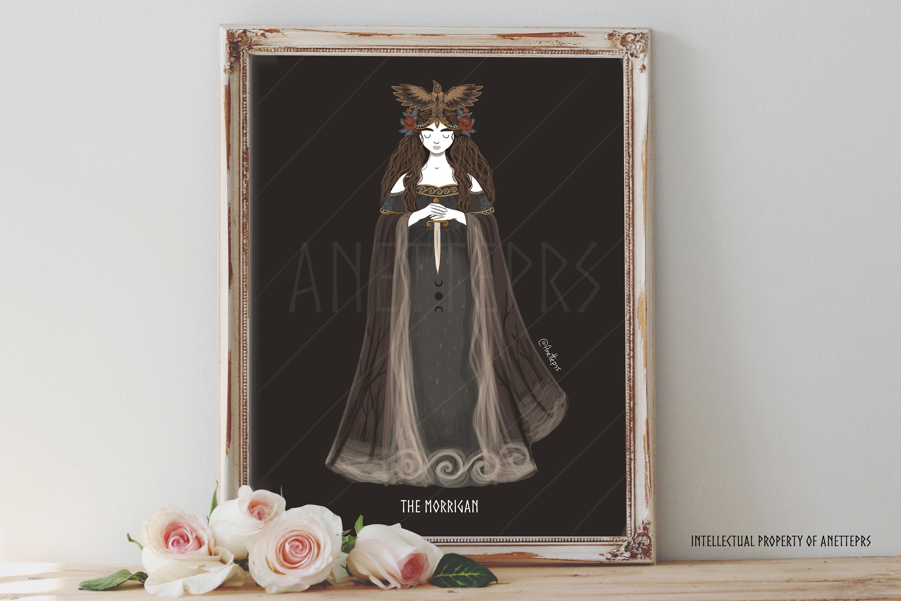 Nemain - the Morrigan - A3 Print - Morrigan Poster - Irish