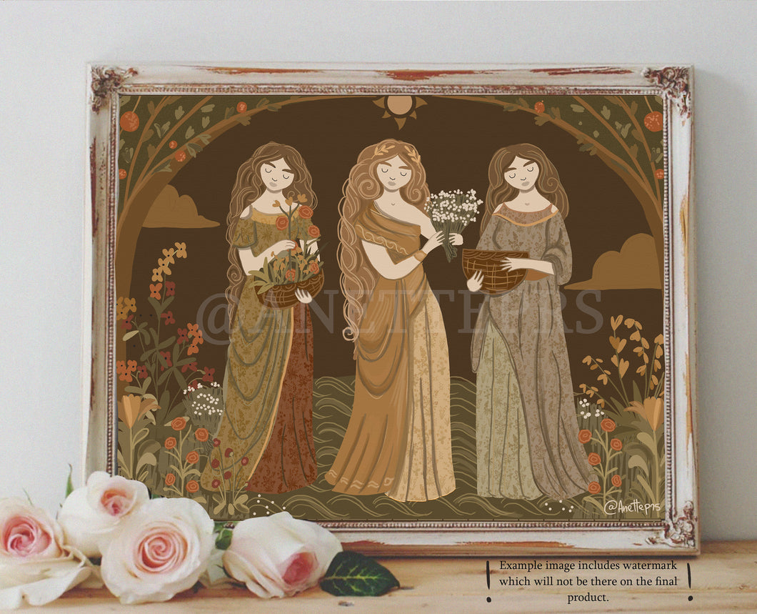 Kore/Persephone Tapestry Art Print